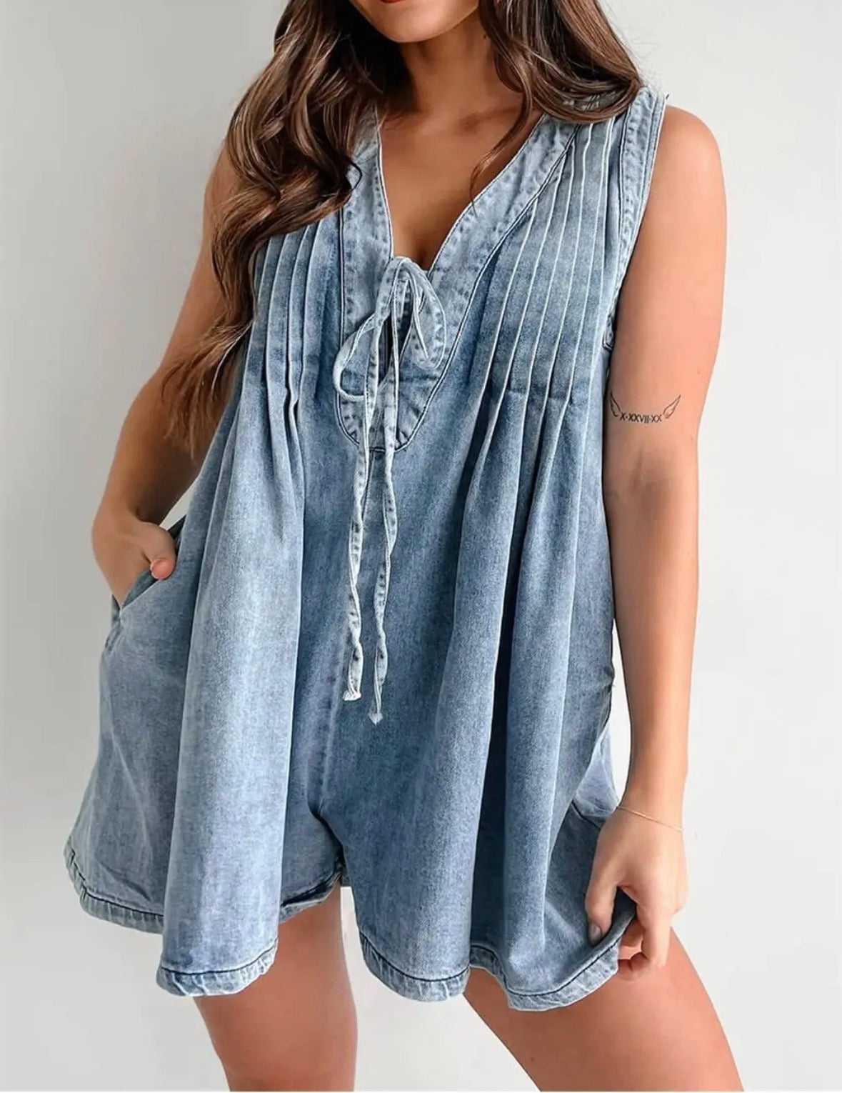 Denim Romper