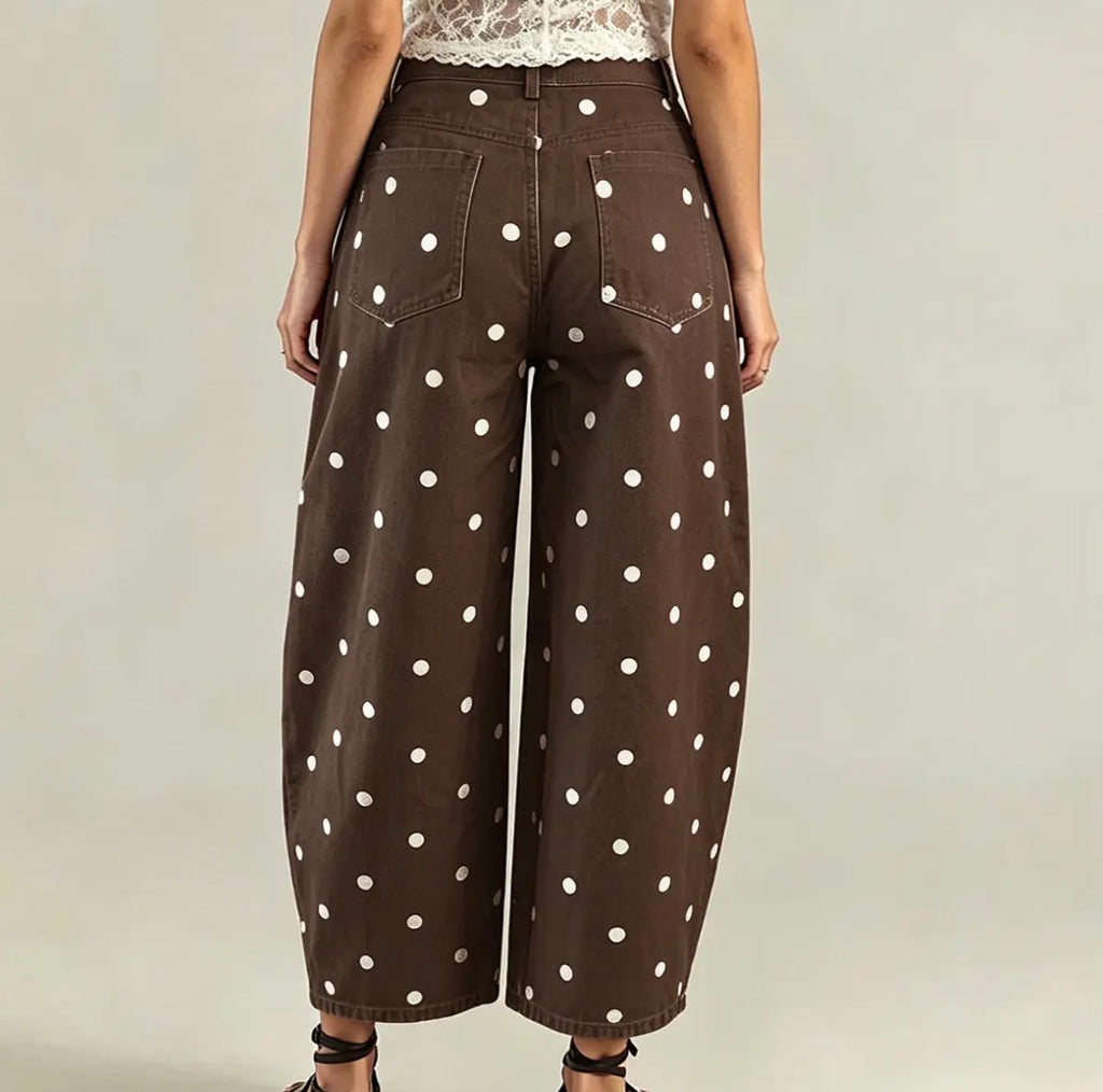 Brown Polka Dot Pants
