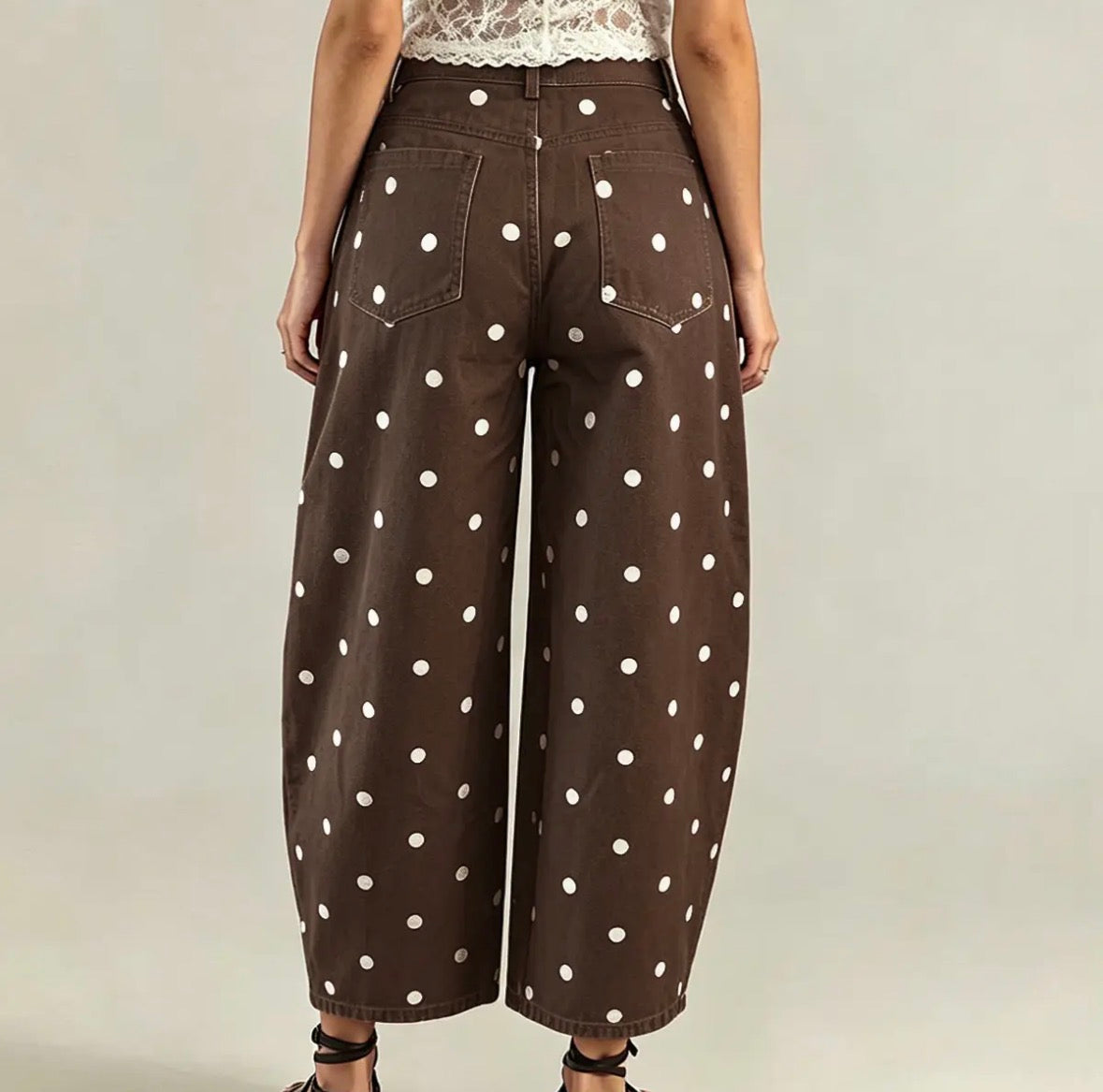 Brown Polka Dot Pants