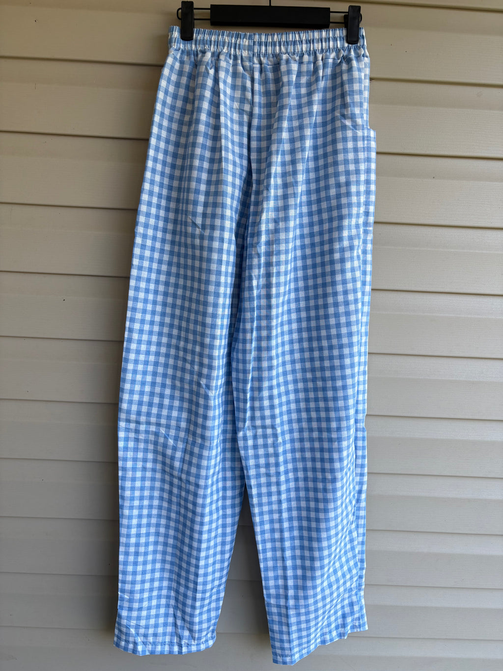 Blue Gingham Pants
